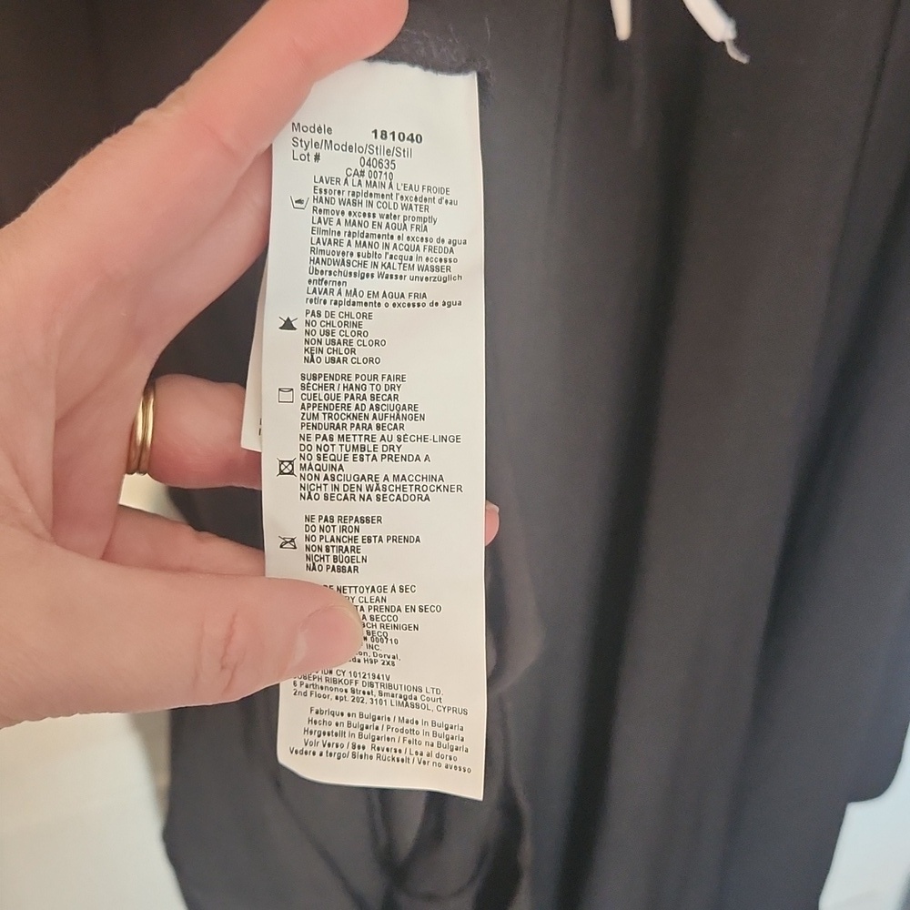 Joseph Ribkoff Black Asymmetrical Jumpsuit US 8 - Picture 10 of 11